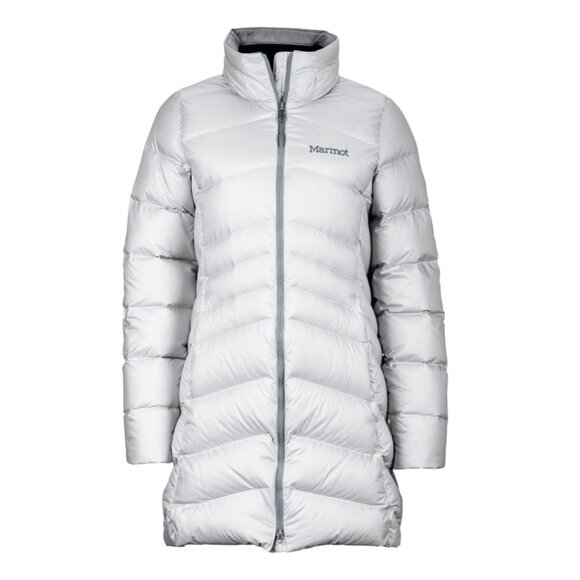 Women’s Marmot Montreal Coat 700-fill Medium Barely Used Removable Hood Glacier - Picture 2 of 13